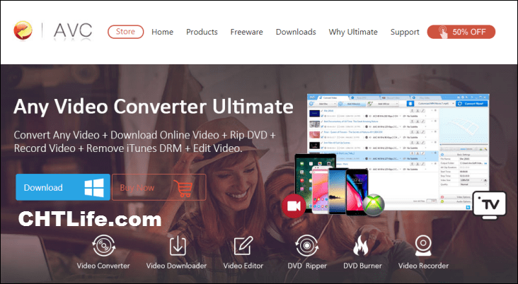 《免安裝》Any Video Converter－影片轉檔、下載線上視頻 - CHTLife