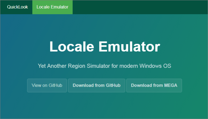 locale emulator windows 10 not working