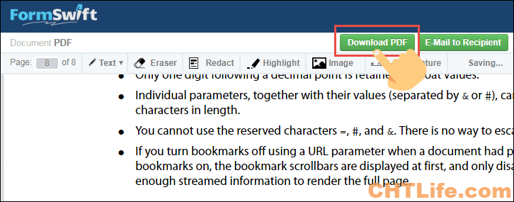 Formswift Pdf線上編輯工具 去除浮水印 修改文字 Chtlife